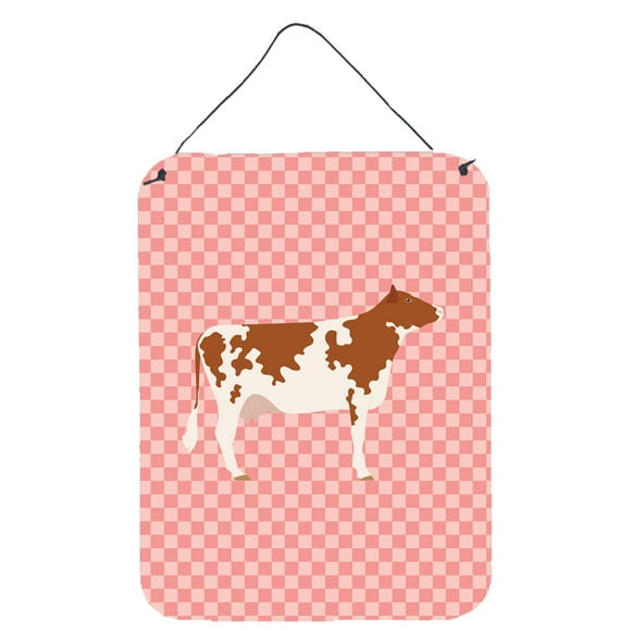 Caroline's Treasures Pink Guernsey Cow Check Metal Print 6hx6w Caroline's Treasures Pink Guernsey Cow Check Metal Print 6hx6w